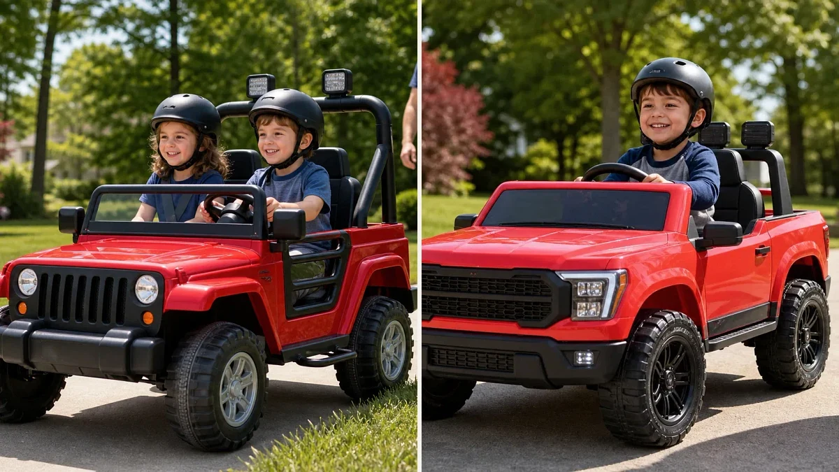 Power Wheels Jeep Wrangler vs. Ford F-150 Raptor: The Flagship Face-Off