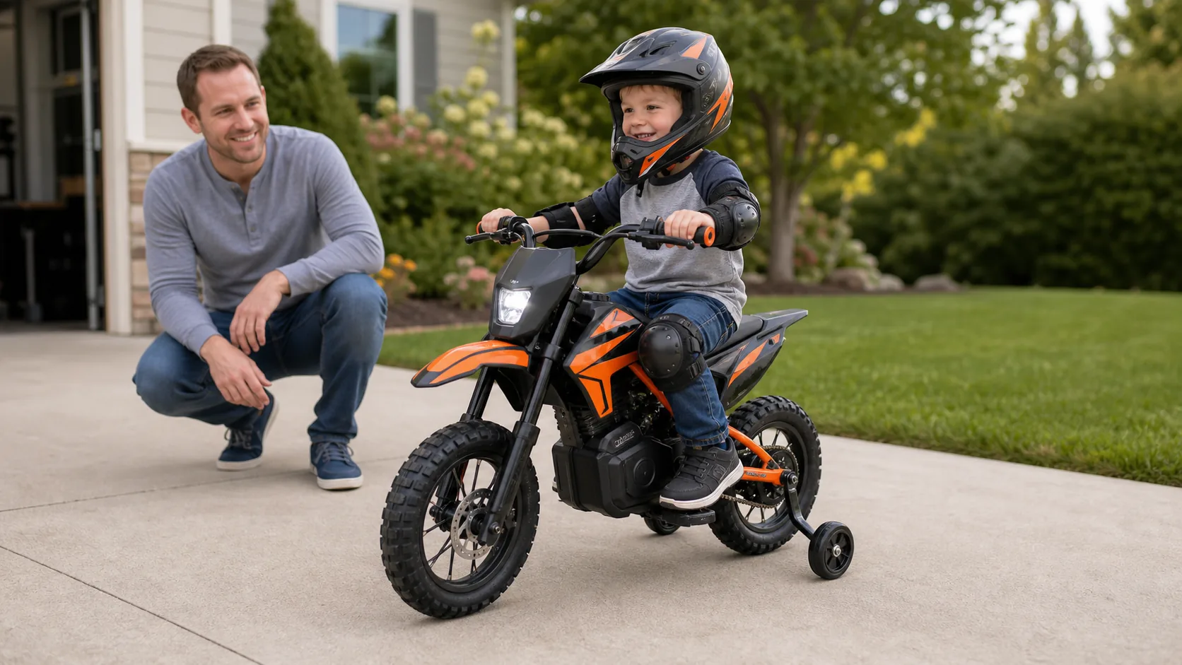 Editorial image representing Hikole Kids Electric Dirt Bike in use