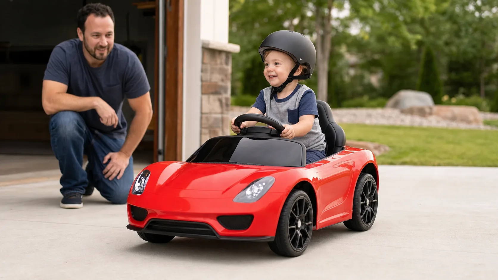 Editorial image representing Kid Trax Dodge Viper SRT in use