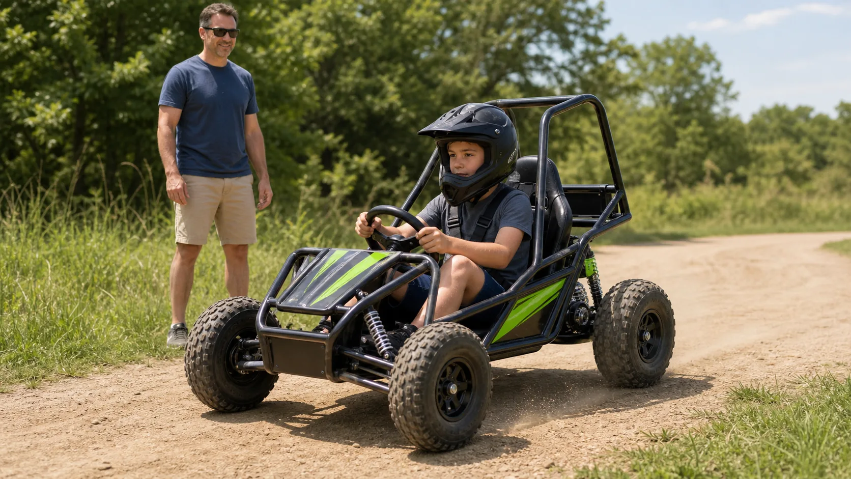 Editorial image representing Razor Dune Buggy in use